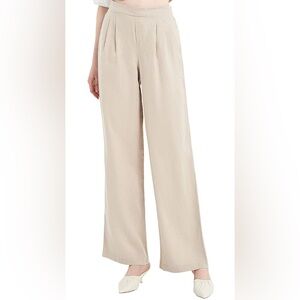 4/$20 Pacibe 100% Linen Pull On Wide Leg High Rise Pants With Pockets